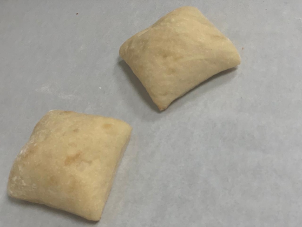 Ciabatta square 50gr 8x8cm 80%cook