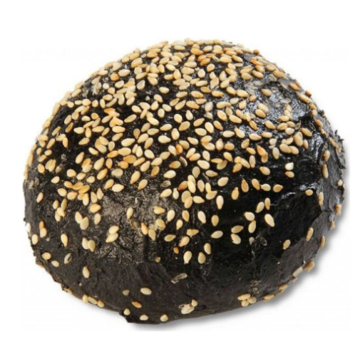 Bun vegan black with multi seeds 70gr (After Baking 65gr)