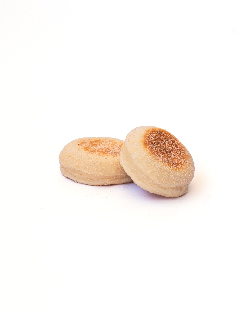 English muffin plain beau 8cm 80%cook with complete sourdough brown 