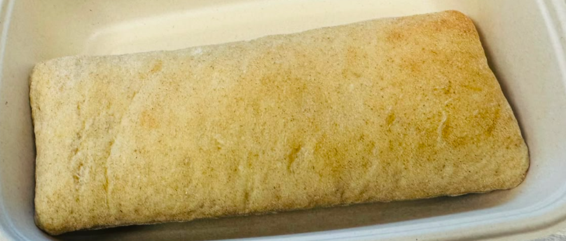 Ciabatta L:18cm W:7cm 80% cook  