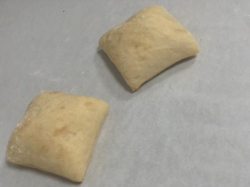 Ciabatta square 50gr 8x8cm 80%cook